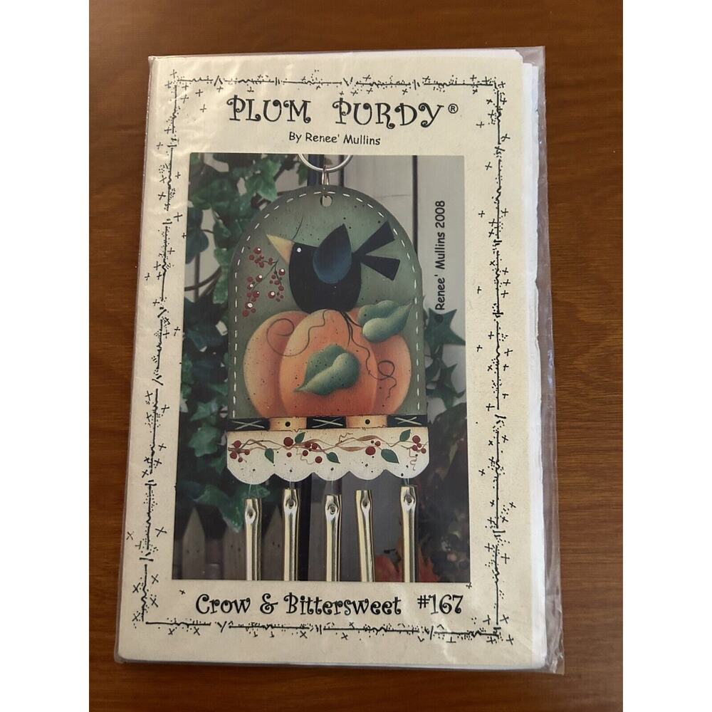 Plum Purdy Designs Fall Crow And Bittersweet Chime #167 Pattern/Instructions ‘08